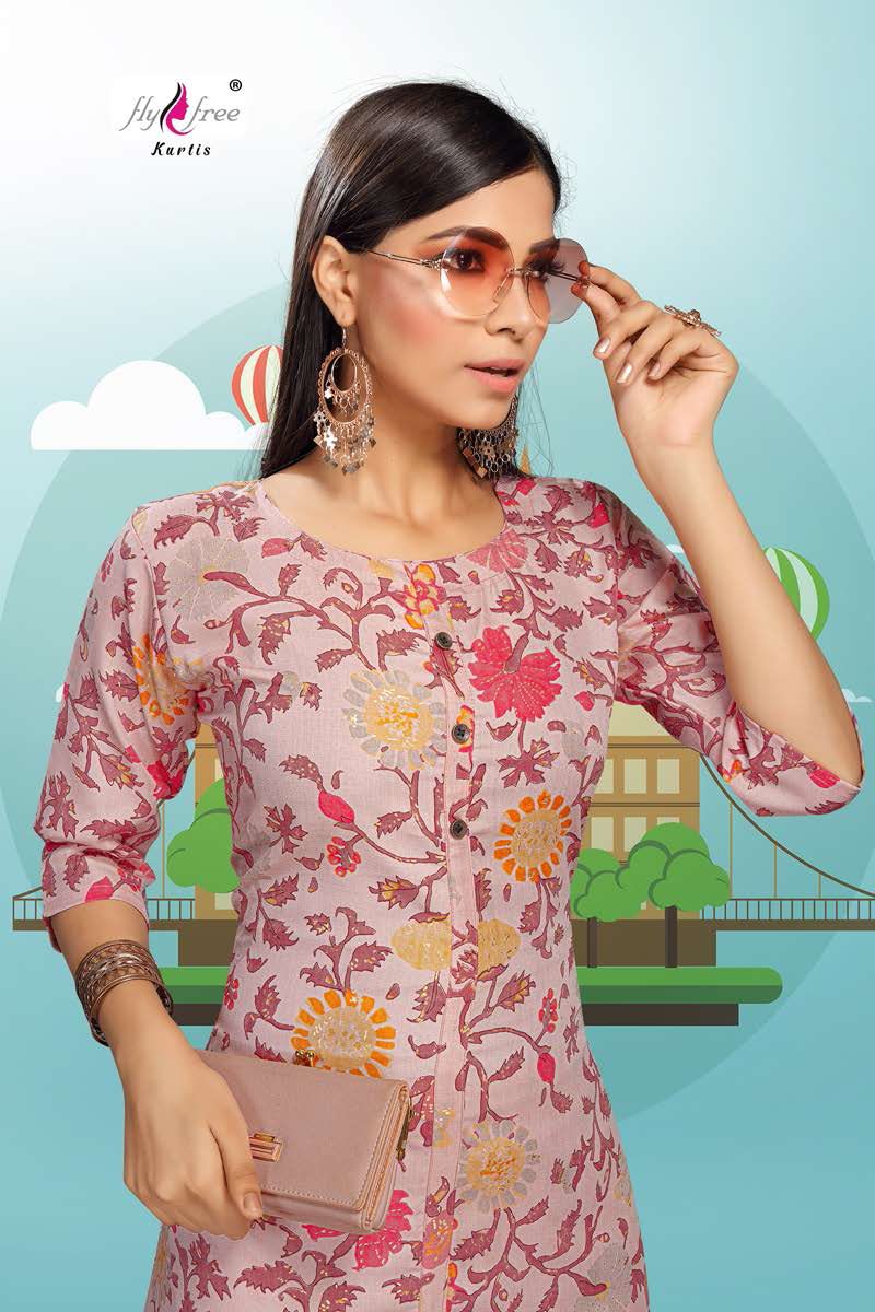 Fly Free Roller Fancy Ethnic Wear Latest Kurti With Bottom Collection